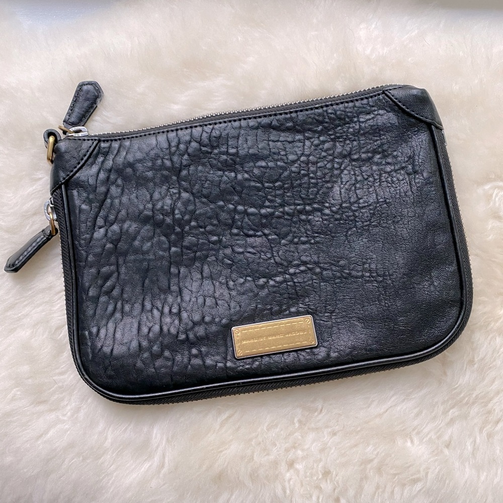 LAST CHANCE-Will donate 6.4 Mixed Metal Marc by Marc Jacobs leather bag 10.5 x 7